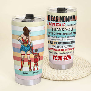 Personalized Gifts For Mom Tumbler Superhero Mom And Kid 01ACTI110325PA-Homacus