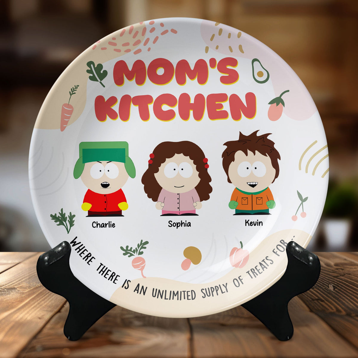 Personalized Gifts For Mom Ceramic Round Plate 04xqti180325hg-Homacus