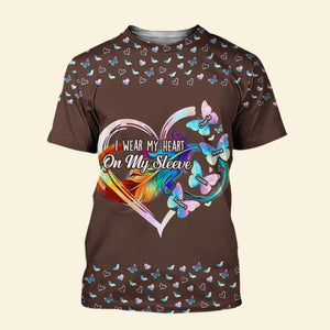 Personalized Gifts For Mom 3D Shirt Butterfly Kids Heart 03ACTI050325-Homacus