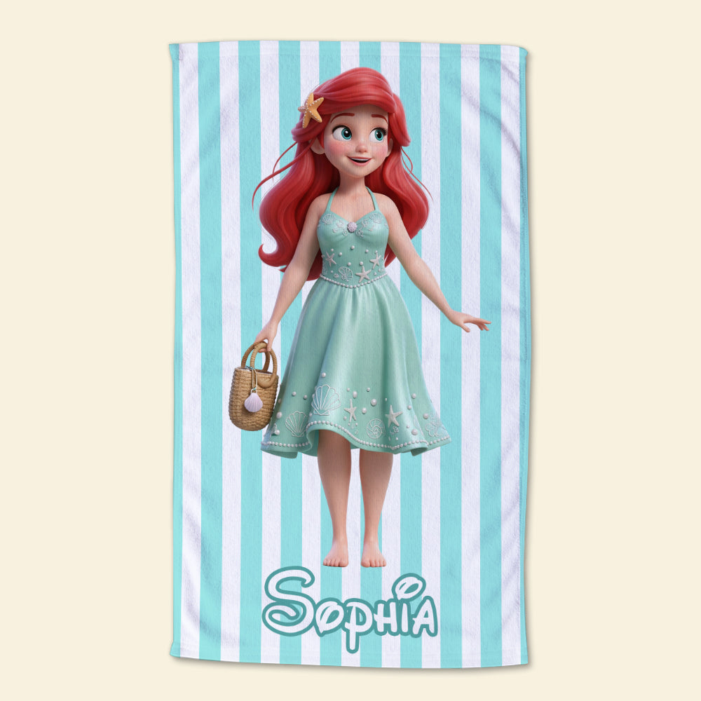 Summer Vibe Princess Beach Towel - Personalized Gifts For Her 02pgti260725-Homacus