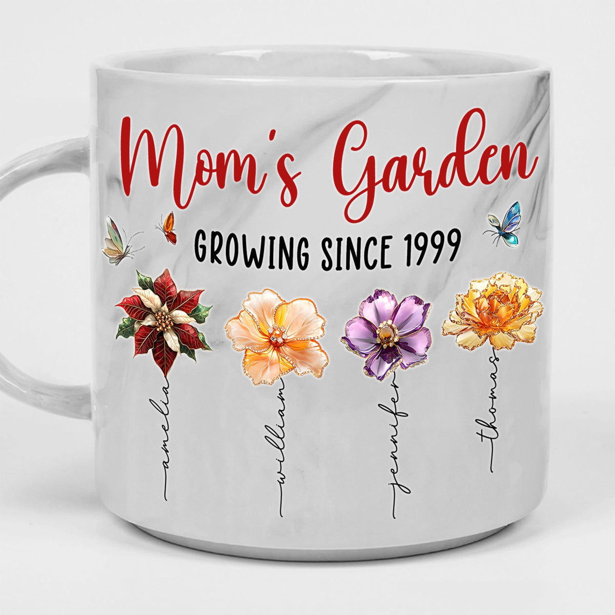 Personalized Gifts For Mom Marble Mug, Flower Garden 04tgti250325-Homacus