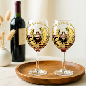 Fairytale Couple Wine Glass - Personalized Gifts For Couple 01tgti060825-Homacus