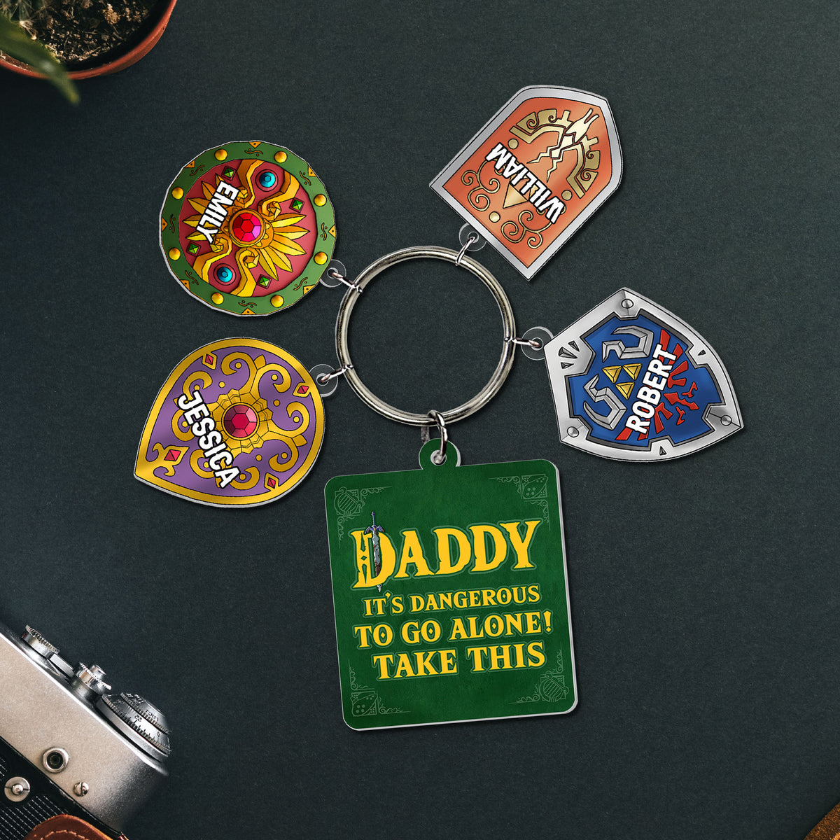 Personalized Gifts For Dad Keychain With Charms 06huti160524-Homacus