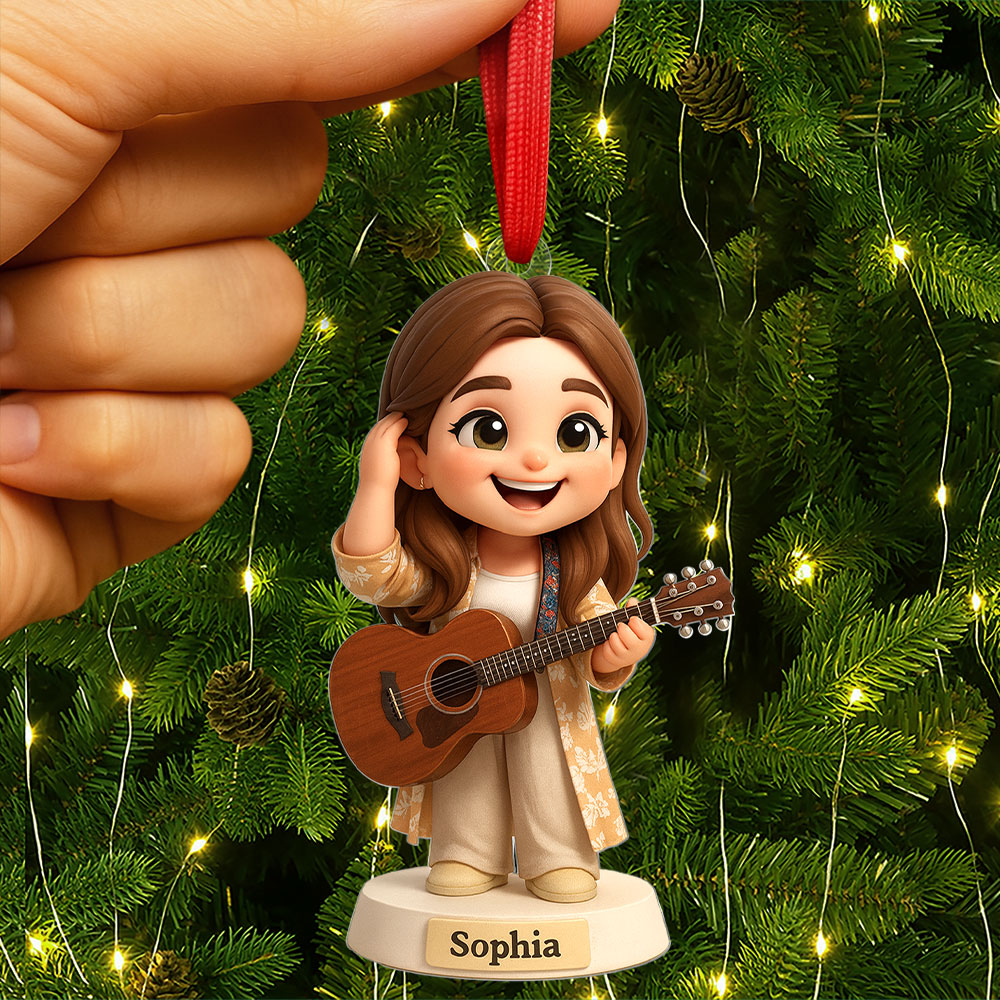 Guitarist Ornament - Custom Photo Gifts For Guitar Lovers 02pgti290825-Homacus