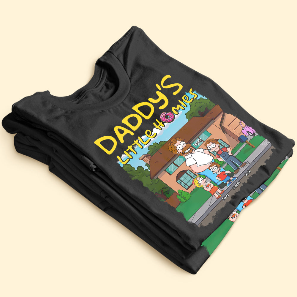 Daddy's Little Homies Shirt - Personalized Gifts For Dad 022toti020425pa-Homacus