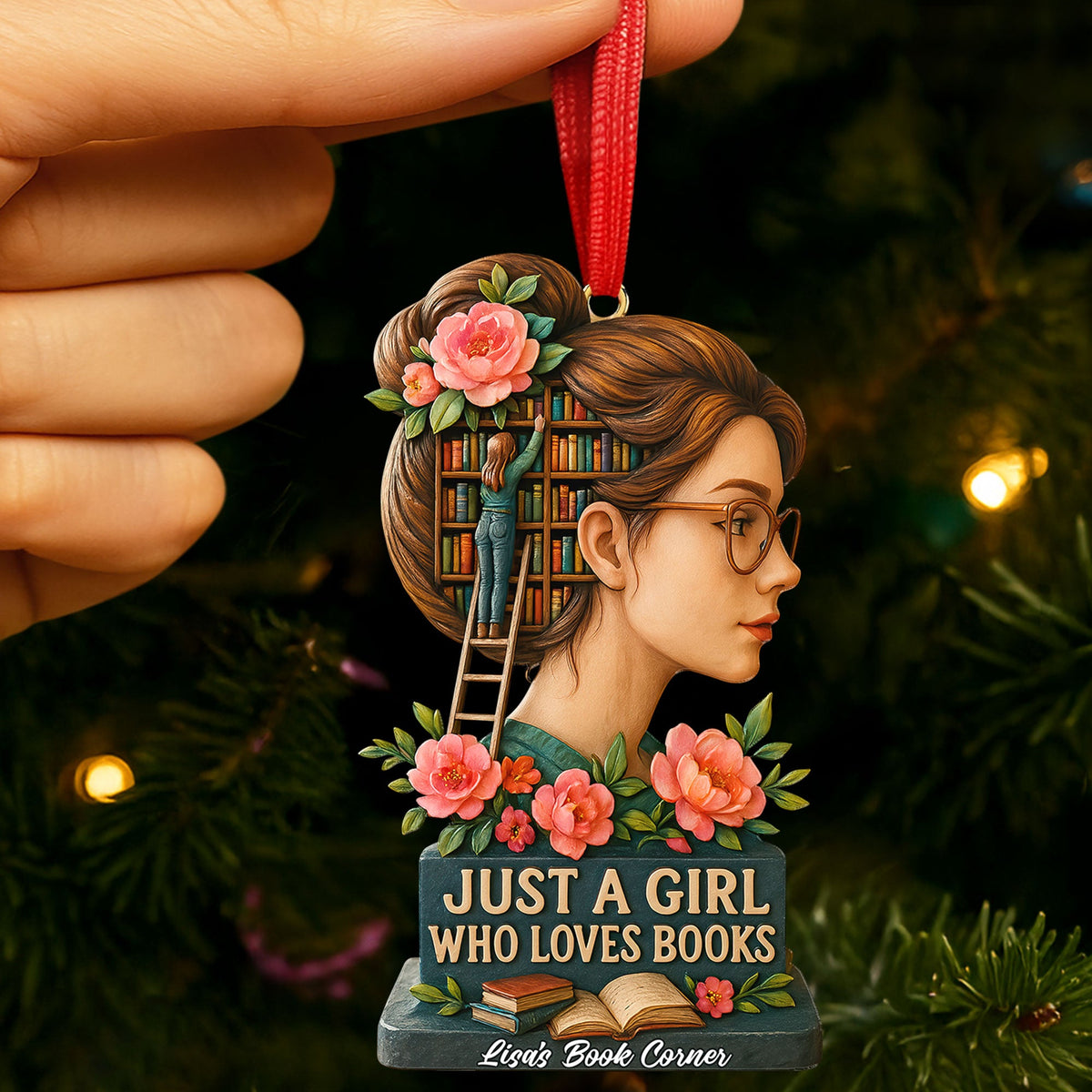 Book Girl Ornament - Personalized Gifts For Book Lovers 05huti170925-Homacus