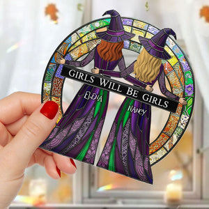 Witch Besties Suncatcher - Personalized Gifts For Besties 02nati090825-Homacus
