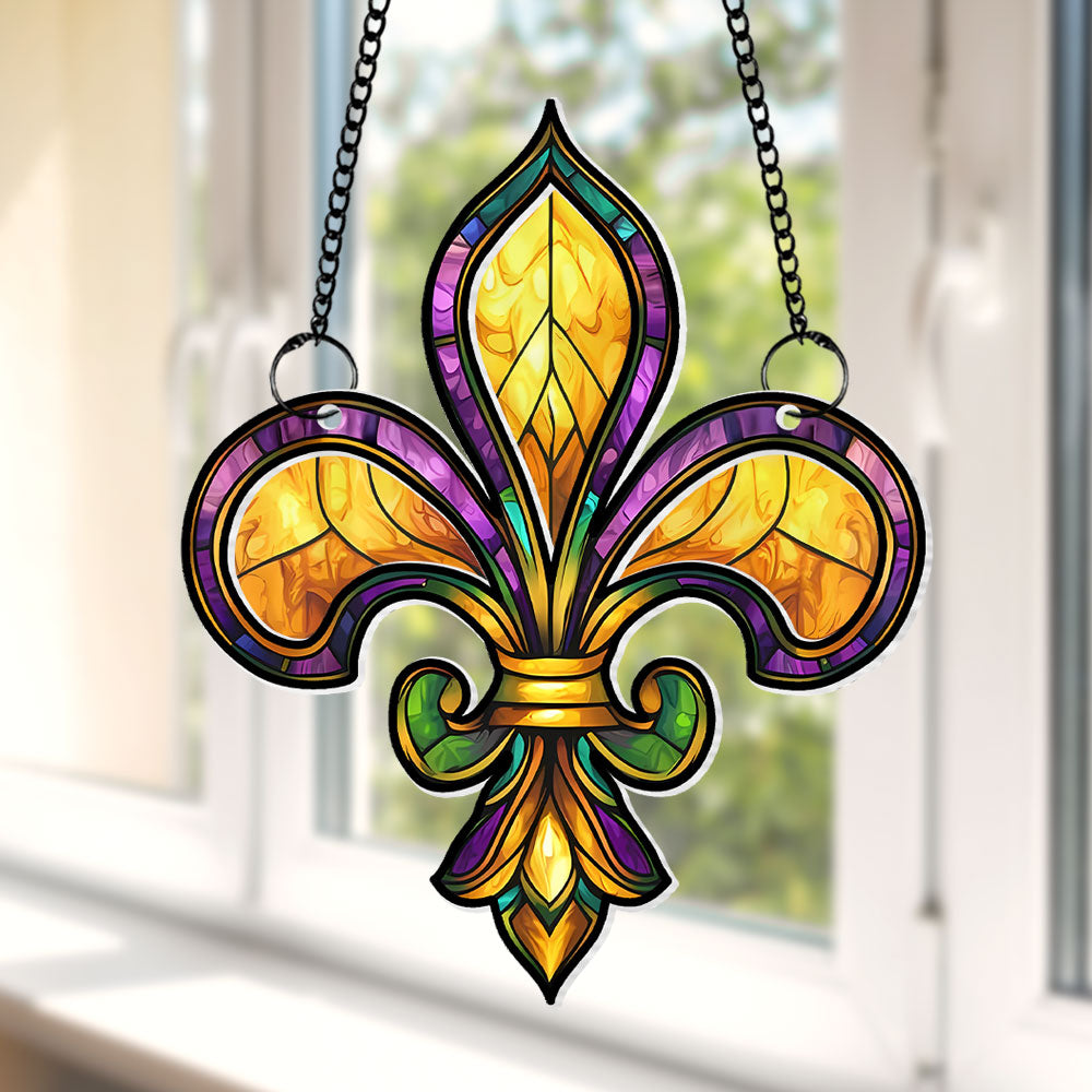 Personalized Gifts For Mardi Gras Suncatcher Ornament 05kati080225-Homacus