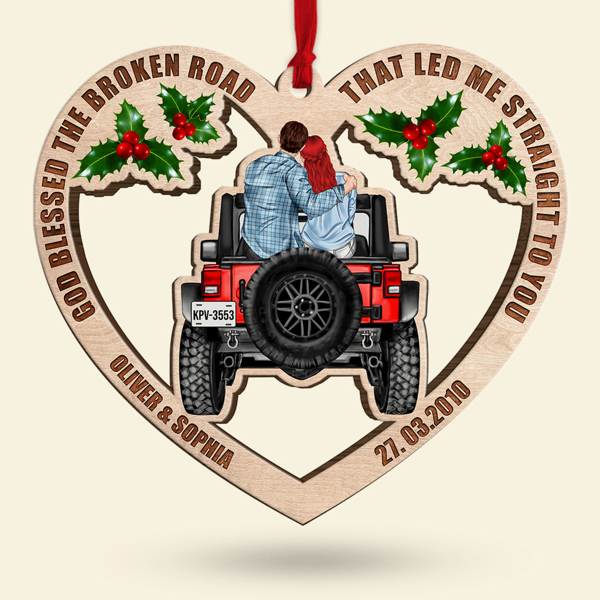 Personalized Gifts For Couple Christmas Ornament 02ACTI300922TM-Homacus