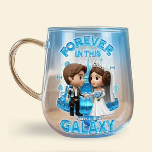 Galaxy Couple Glass Mug - Personalized Gifts For Couple 04ohti060625-Homacus