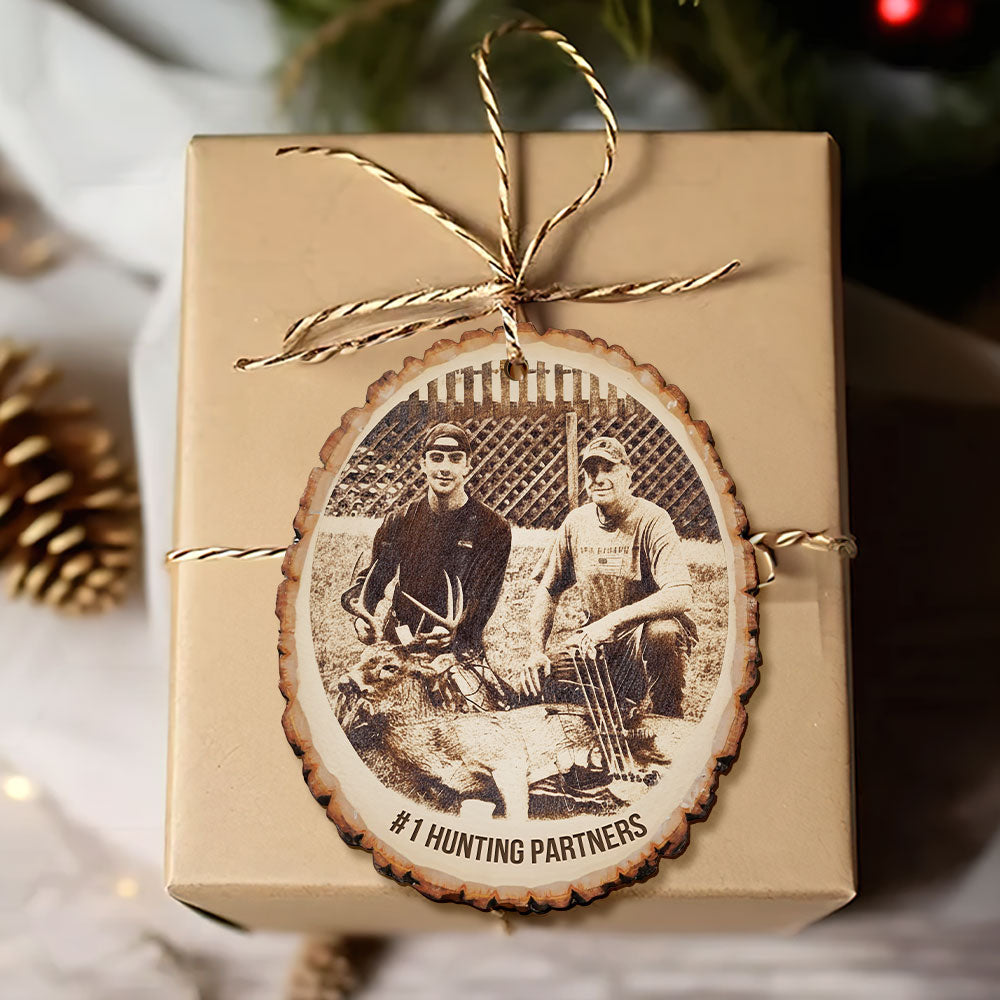Custom Photo Engraved Effect Wood Ornament, Personalized Gifts For Hunting Lovers 02qhti071025-Homacus