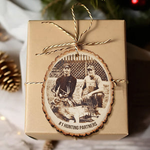 Custom Photo Engraved Effect Wood Ornament, Personalized Gifts For Hunting Lovers 02qhti071025-Homacus