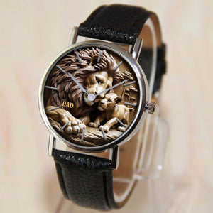Lion Dad Watch - Personalized Gifts For Dad 02nati280425-Homacus