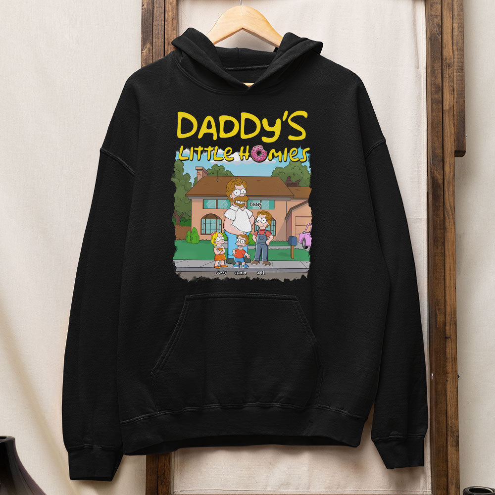 Daddy's Little Homies Shirt - Personalized Gifts For Dad 022toti020425pa-Homacus