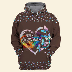Personalized Gifts For Mom 3D Shirt Butterfly Kids Heart 03ACTI050325-Homacus