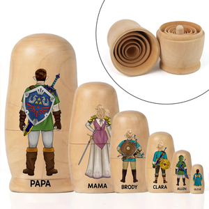 Adventure Family Nesting Dolls - Personalized Gifts For Family Wooden Nesting Dolls 02QHHU090426HG-Homacus