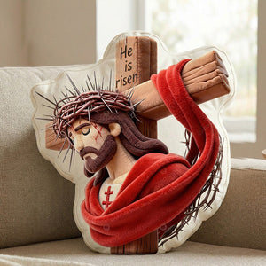 Risen in Glory Custom Shaped Pillow - Gifts For Christians 03OHMG270226-Homacus