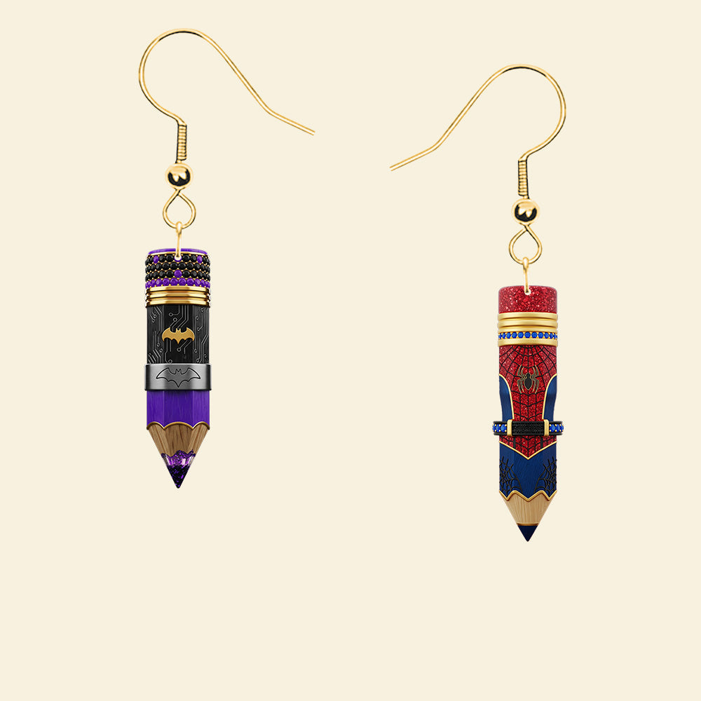 Super Teacher Earrings - Personalized Gifts For Teacher 01ohmg220725-Homacus