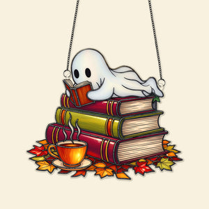 Spooky Ghost Suncatcher Ornament - Personalized Gifts For Book Lovers 04PGMG060825-Homacus