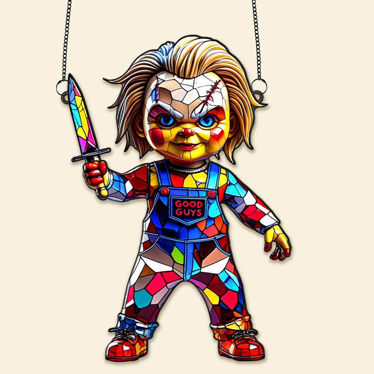 Horror Movie Halloween Suncatcher Ornament - Personalized Gifts For Halloween 01TGMG230825-Homacus