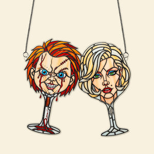 Horror Couple Suncatcher Ornament - Personalized Gifts For Couple 02OHMG060825-Homacus