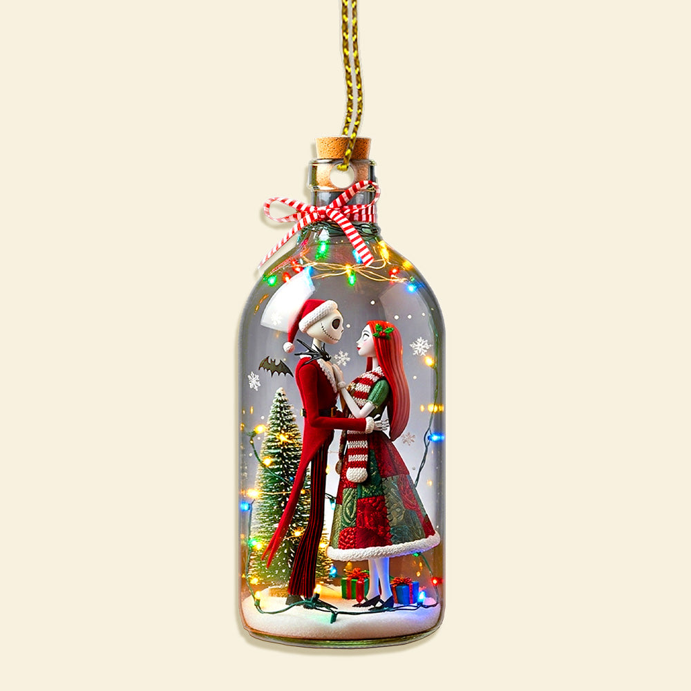 Skeleton Couple Christmas Ornament - Personalized Gifts For Couple 04TOMG130825-Homacus
