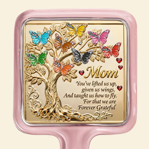 Butterfly Family Tree Handheld Mirror - Personalized Gifts For Mom 02namg120226-Homacus