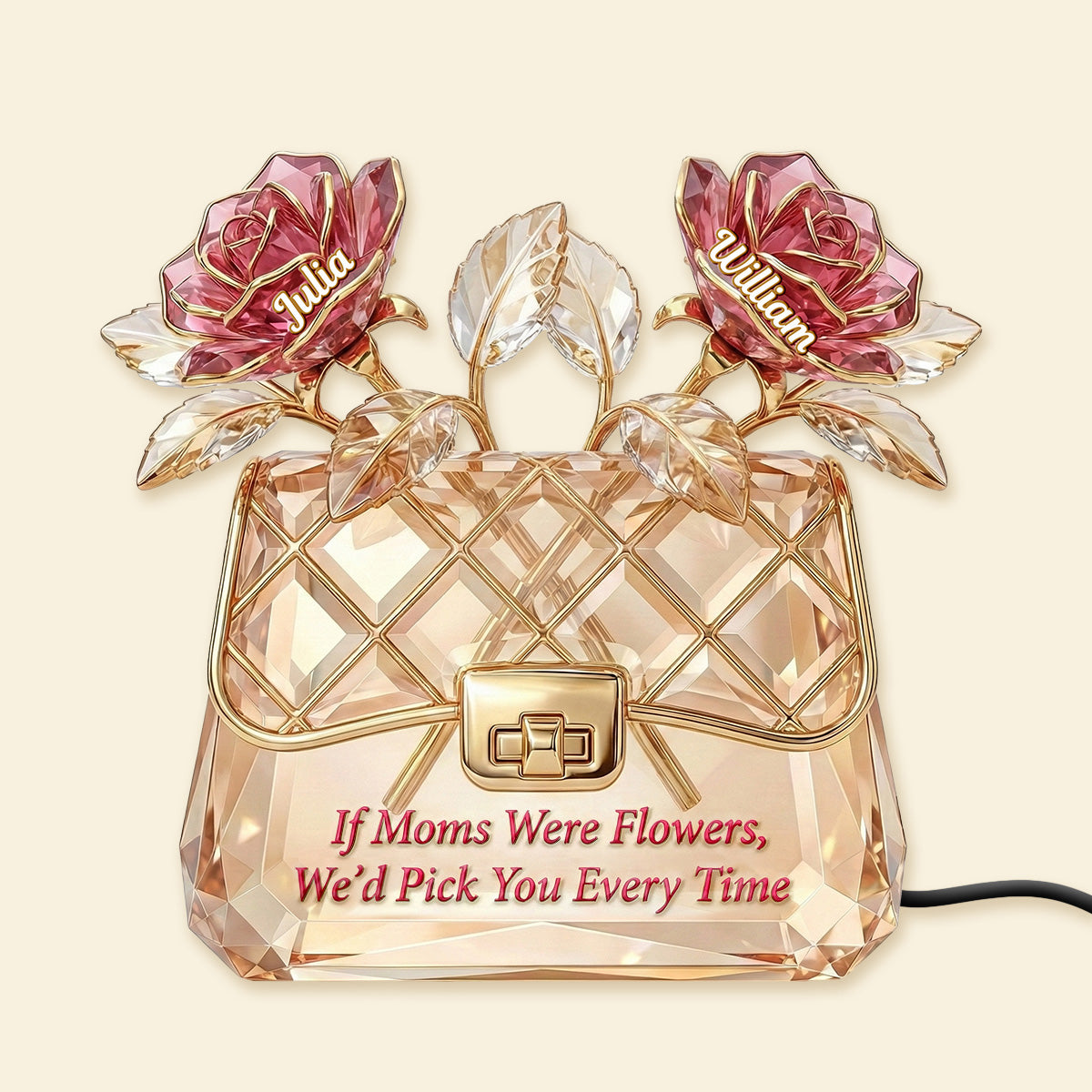 Elegant Flower Bag Light Box – Personalized Gifts For Mom 04namg260226-Homacus