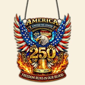 250 Years of Freedom Suncatcher Ornament Personalized Patriotic Gifts 04TYMG100326-Homacus
