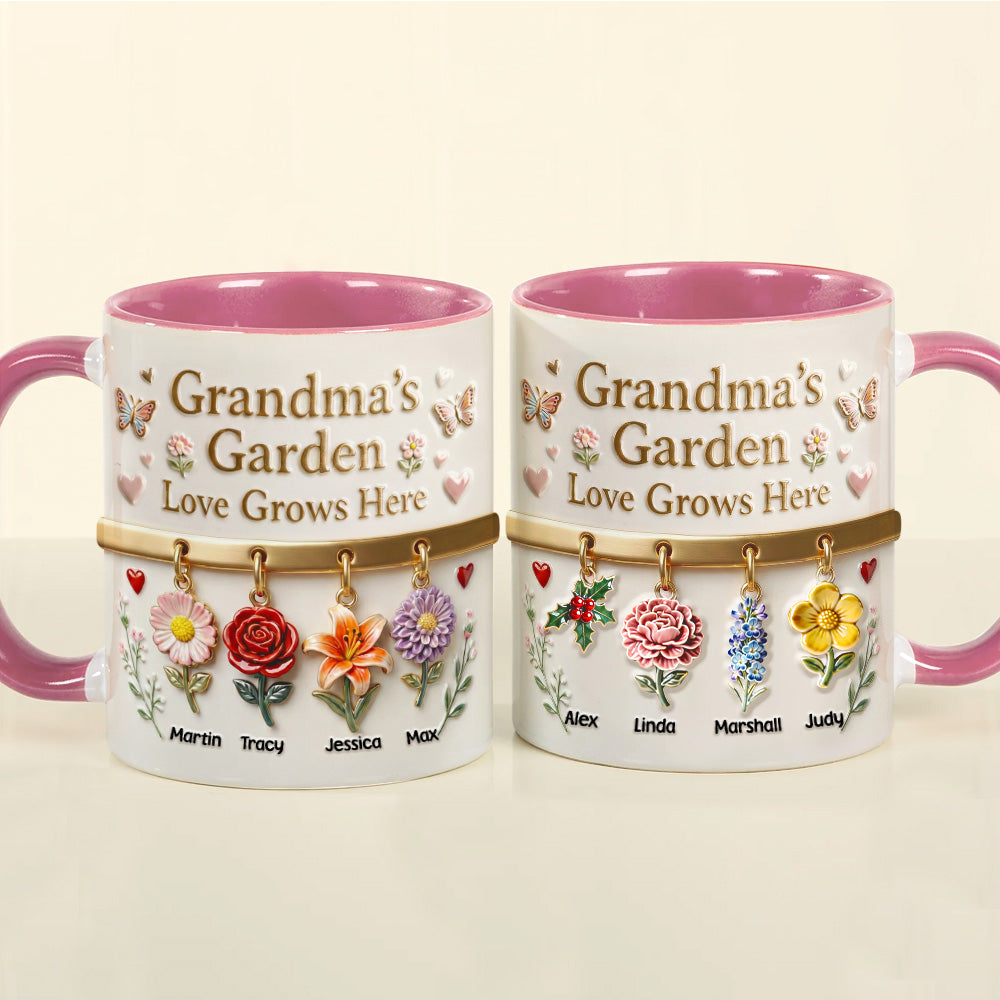 Grandma's Garden Coffee Accent Mug - Personalized Gifts For Grandma 03NAMG271225-Homacus