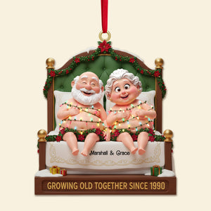 Personalized Gifts For Christmas, Lovely Old Couple Acrylic Ornament 01ohmg270925-Homacus