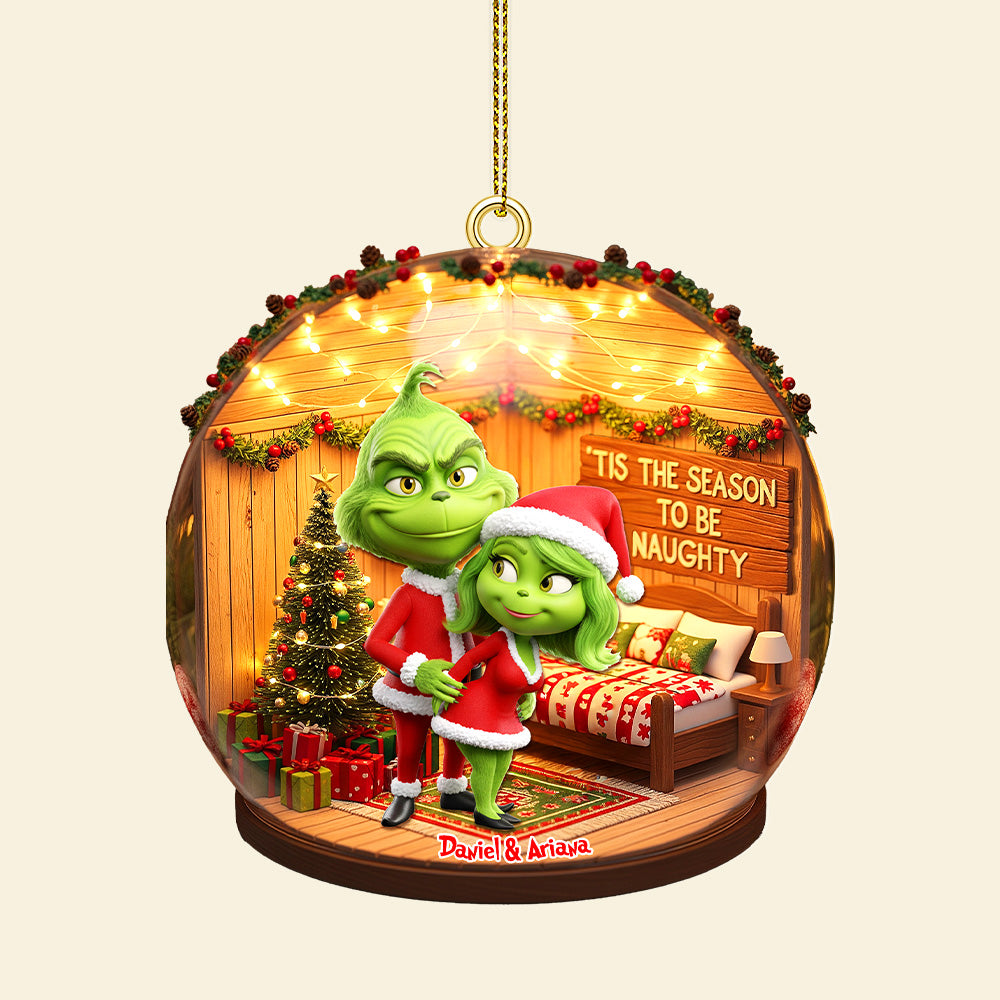 Personalized Gifts For Christmas, Naughty Couple Miniature Room Custom Shape Acrylic Ornament 02pgmg160925-Homacus