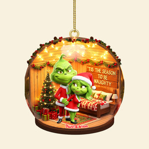 Personalized Gifts For Christmas, Naughty Couple Miniature Room Custom Shape Acrylic Ornament 02pgmg160925-Homacus