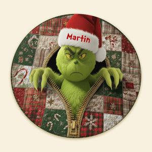 Christmas Fun Quilted Round Mat Personalized Gifts 05NAMG231025-Homacus