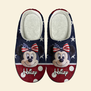 Cute America Theme Slippers - Personalized Gifts 03pamg030226-Homacus