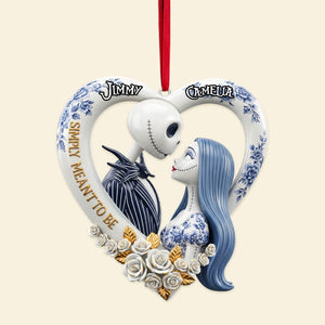 Personalized Gifts For Christmas, Couple Toile de Jouy Custom Shape Acrylic Ornament 03pgmg260925-Homacus