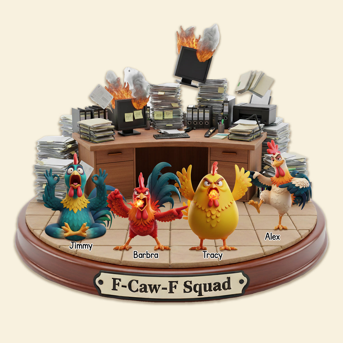 F-Caw-F Squad Coworker Acrylic Plaque - Personalized Gifts For Coworkers 02ohmg011225-Homacus