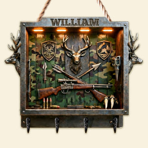 Deer Hunting Acrylic Key Hanger – Personalized Gifts For Hunters 02tgmg231225-Homacus