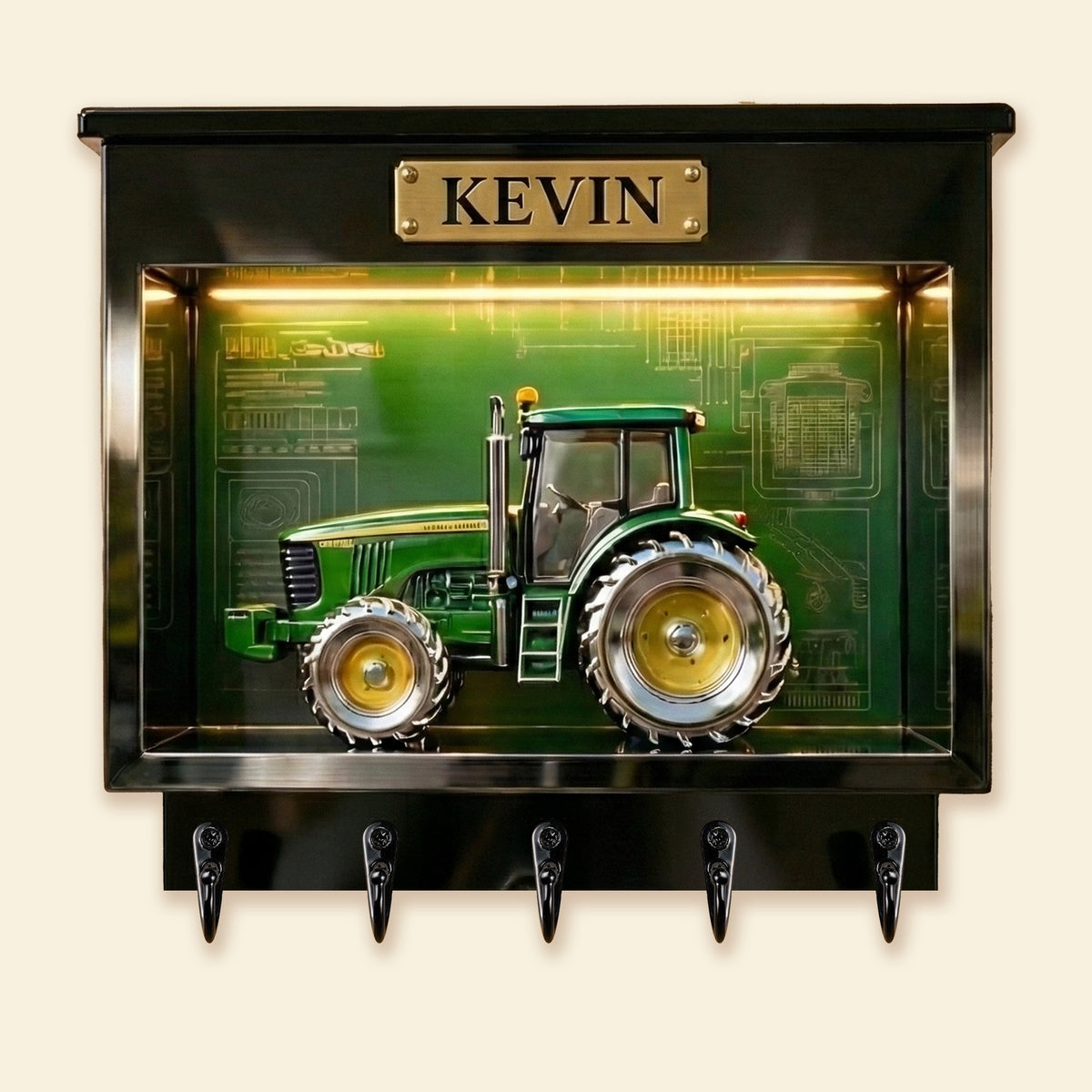 Tractor Acrylic Key Hanger - Personalized Gifts For Tractor Lover Key Hanger 05TGMG130126-Homacus
