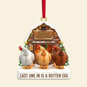 Chicken Farm Acrylic Ornament - Personalized Gift For Farmer Christmas Ornament 02NAMG170925-Homacus