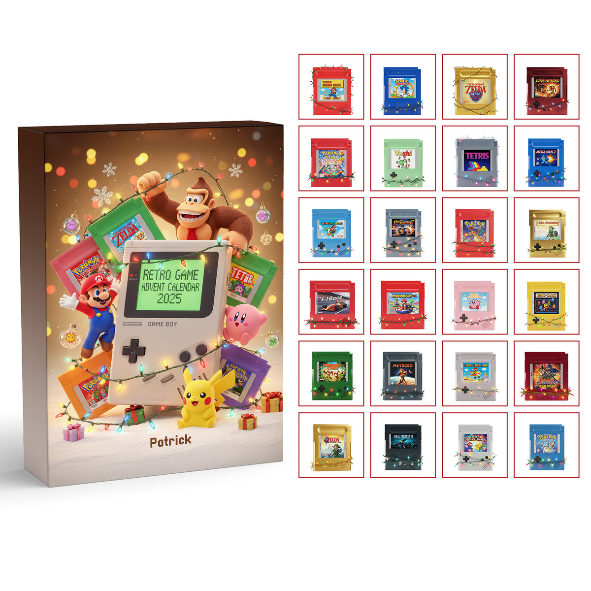 Retro Pocket Gaming Blind Box - Personalized Gifts For Gamers Christmas Advent Calendar 04NAMG031125-Homacus