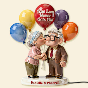 Kissing Old Couple Acrylic Light Box - Personalized Gifts For Couple 02namg080126-Homacus