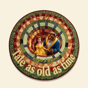Couple Quilted Round Mat - Personalized Gifts For Couple 01TGMG300925-Homacus