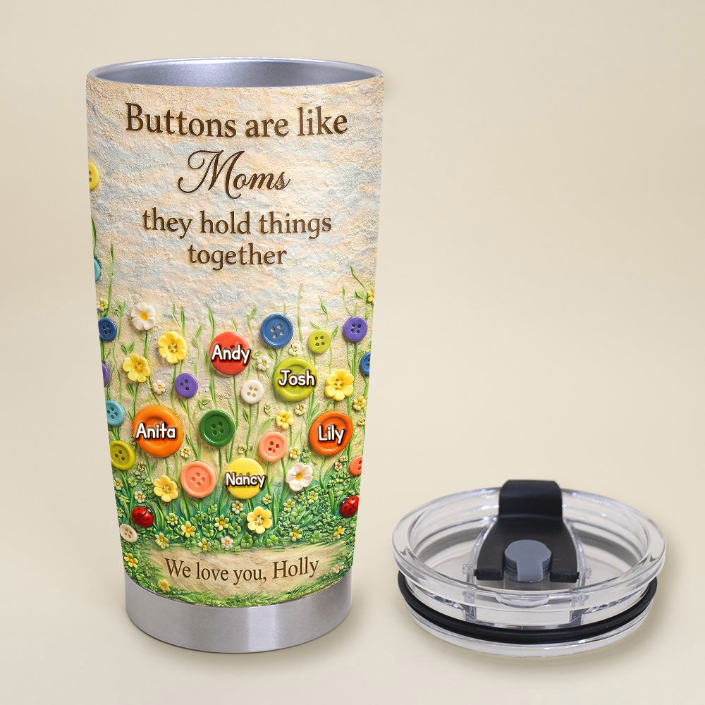 Buttons Are Like Mom Tumbler - Personalized Gifts For Mother's Day 06tymg020326-Homacus