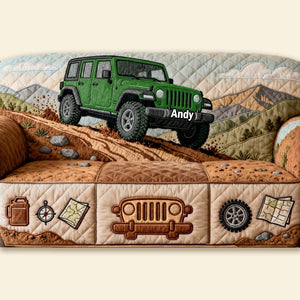Off-Road Car Quilted Sofa Cover - Personalized Gifts For Off-Road Lovers 01kimg280126-Homacus
