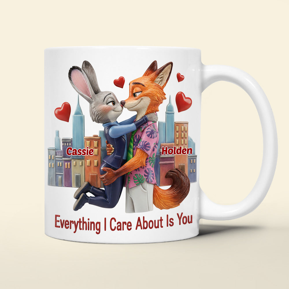 Couple Everything I Care About Coffee Mug - Personalized Gifts For Couple 04namg051225-Homacus