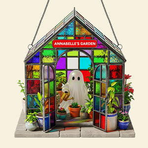 Ghost Garden House Suncatcher - Personalized Gifts For Loved Ones 02nata090825-Homacus