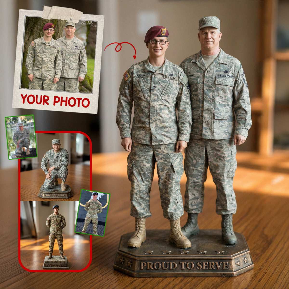 Military Veterans Acrylic Plaque - Custom Photo Gifts For Veterans 01tgmg221225-Homacus