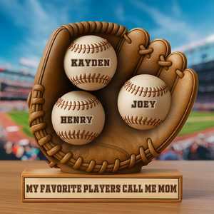 Personalized Gift For Baseball Mom Acrylic Plaque, My Favorite Players Call Me Mom 03XQLU050425-Homacus
