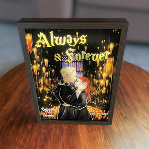 Personalized Gifts For Couples Light Frame Always & Forever 01HUPO261223TM-Homacus